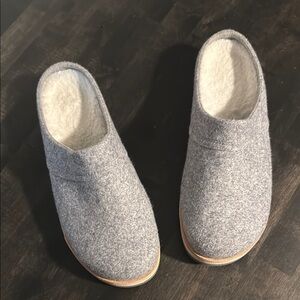 Merrell Light Gray Wool Slip-On Mules